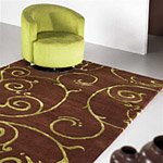 Tapis FEDORA marron Carving