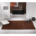 Tapis CHRISTOPHER en laine marron Carving