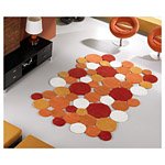 Tapis FRICKS Carving en laine orange