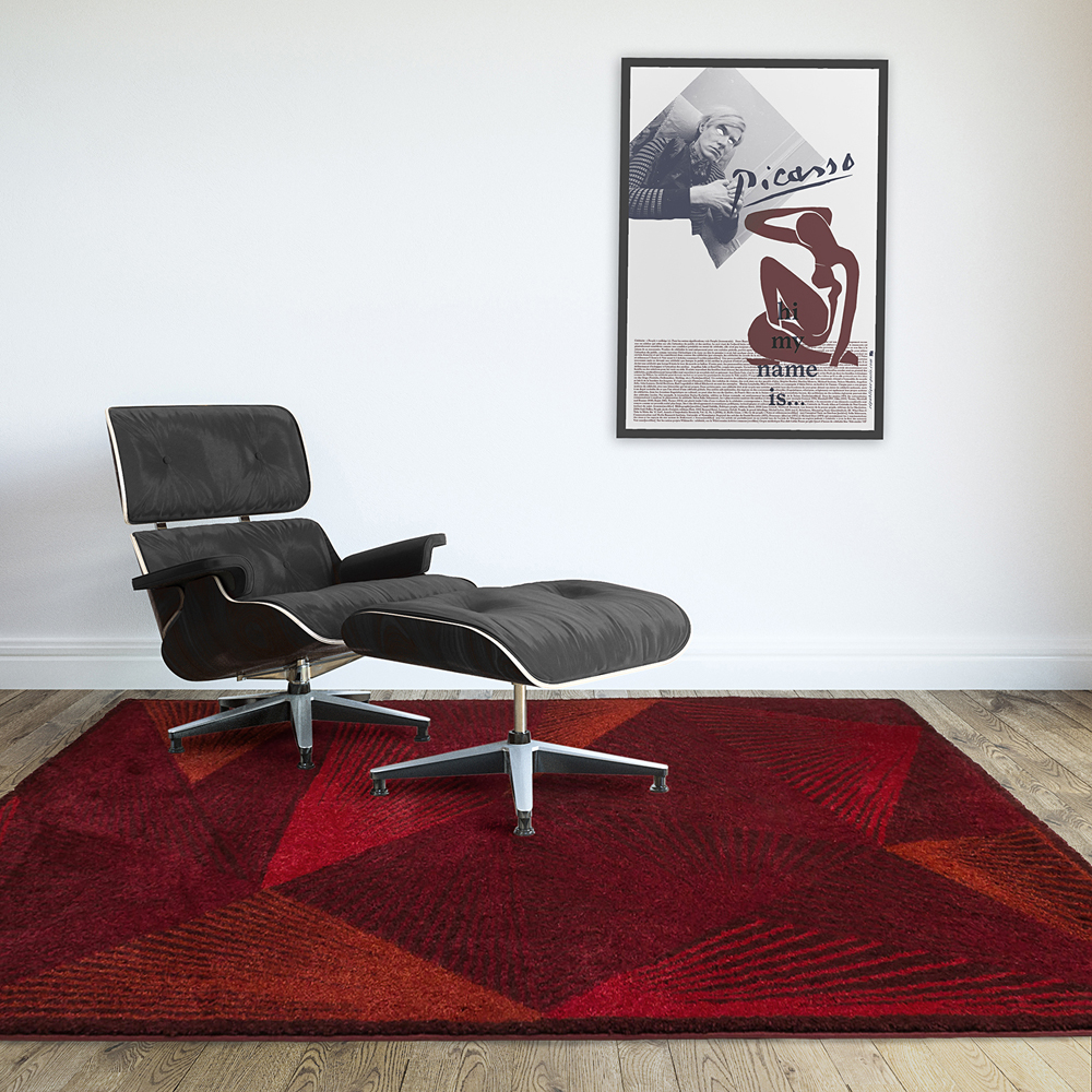 Tapis Edito Paris polykrom rouge